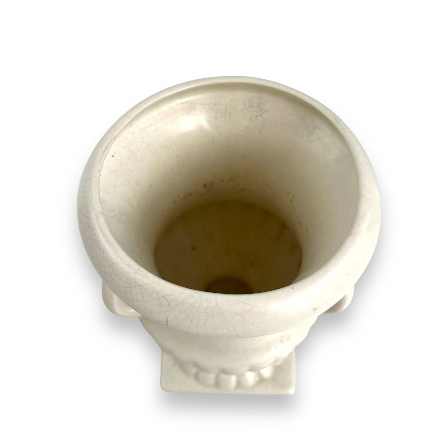 White ceramic urn shape vase (Crazing)