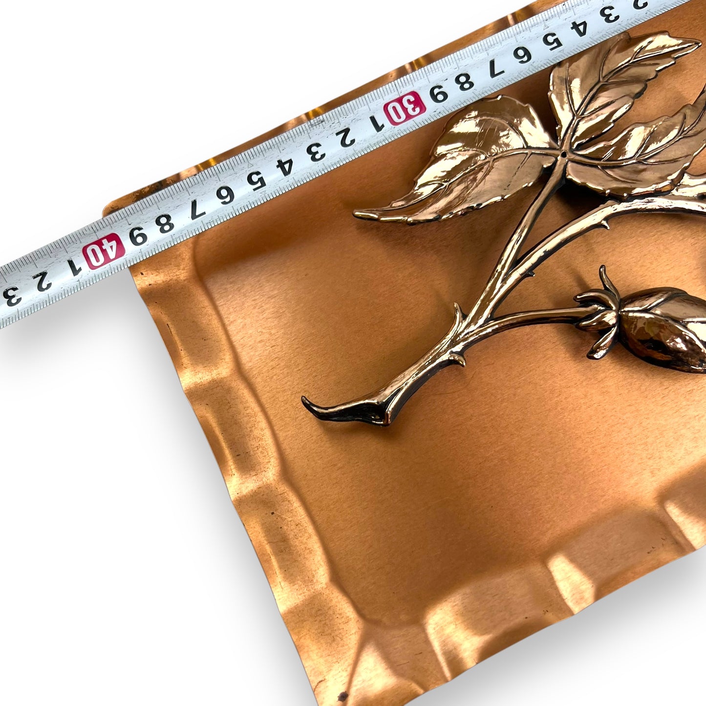 Copper rose 3D metal art