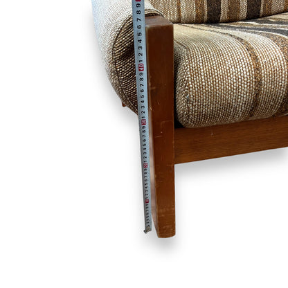 Brown Stripe wooden frame chair