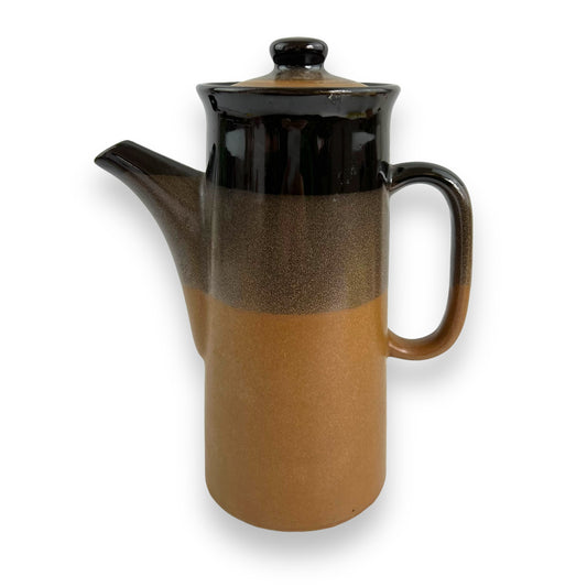 Large brown stripe teapot