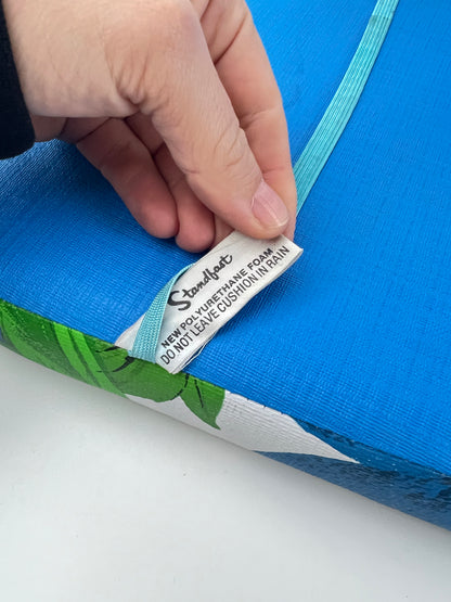 Standfast Blue & Green Floral Outdoor Bench Seat Cushion