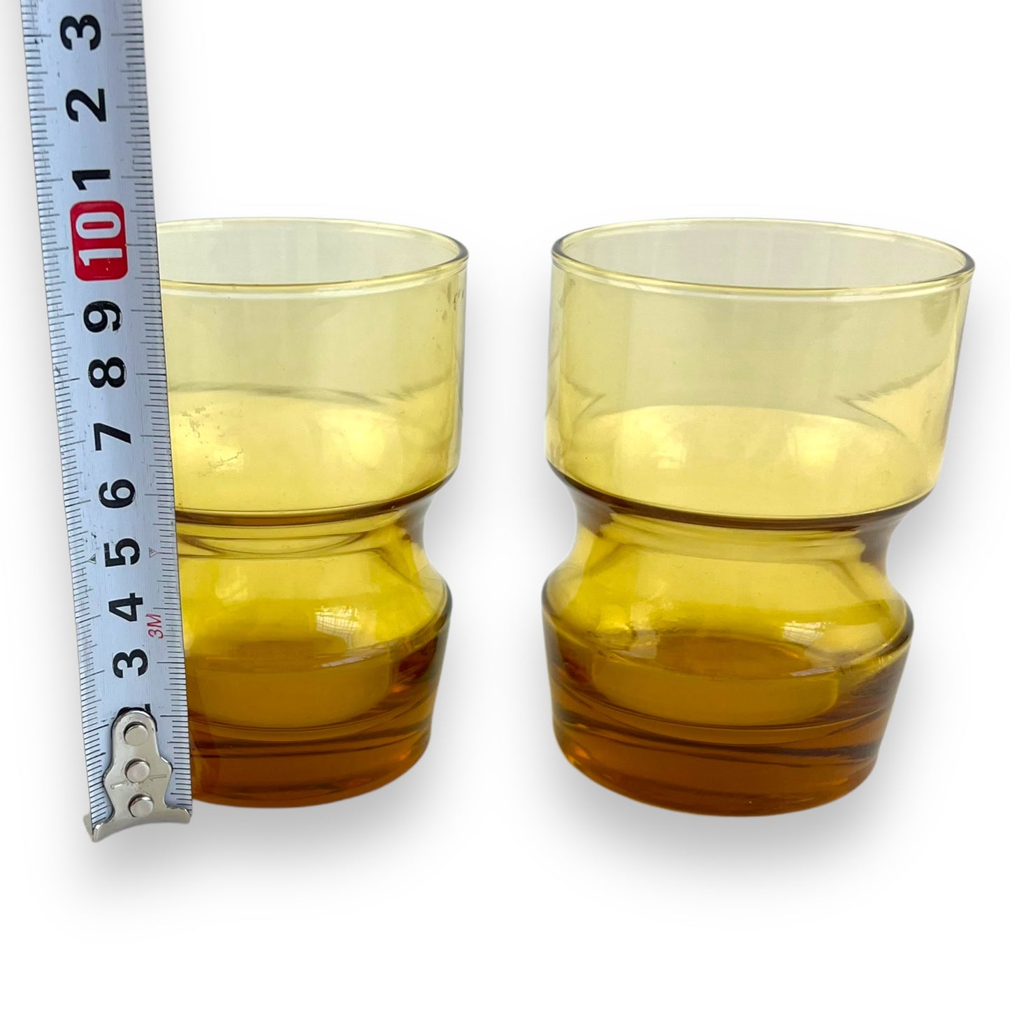 Kaaru Amber Glass Set of 2 - 9.5cm tall