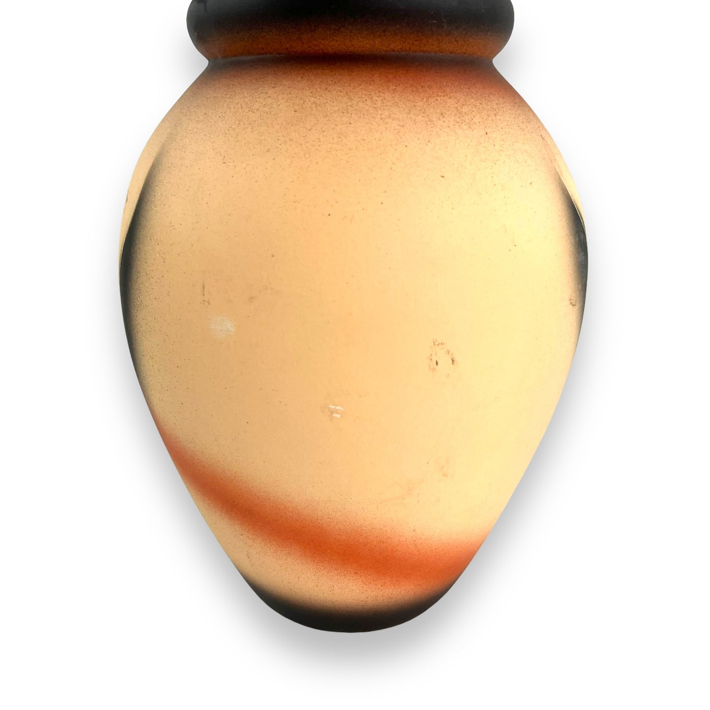Terracotta and black colour vase