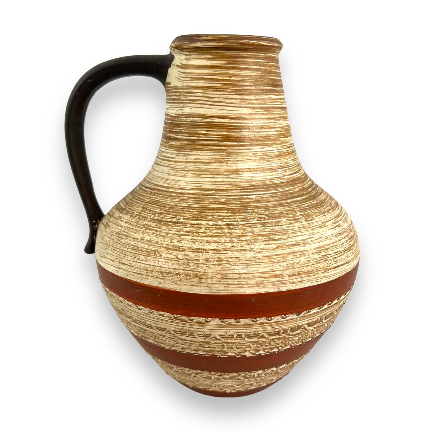 German Pottery Vase with Handle Stamp 316 on base