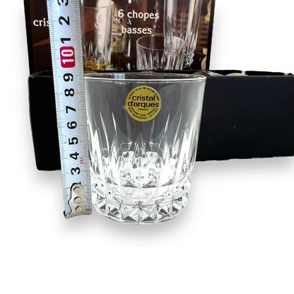 Set of 6 Cristal d’Arques Villandry Lowball Glasses -Vintage French Crystal in Original Box