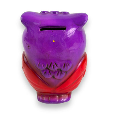 Purple Owl Money Box