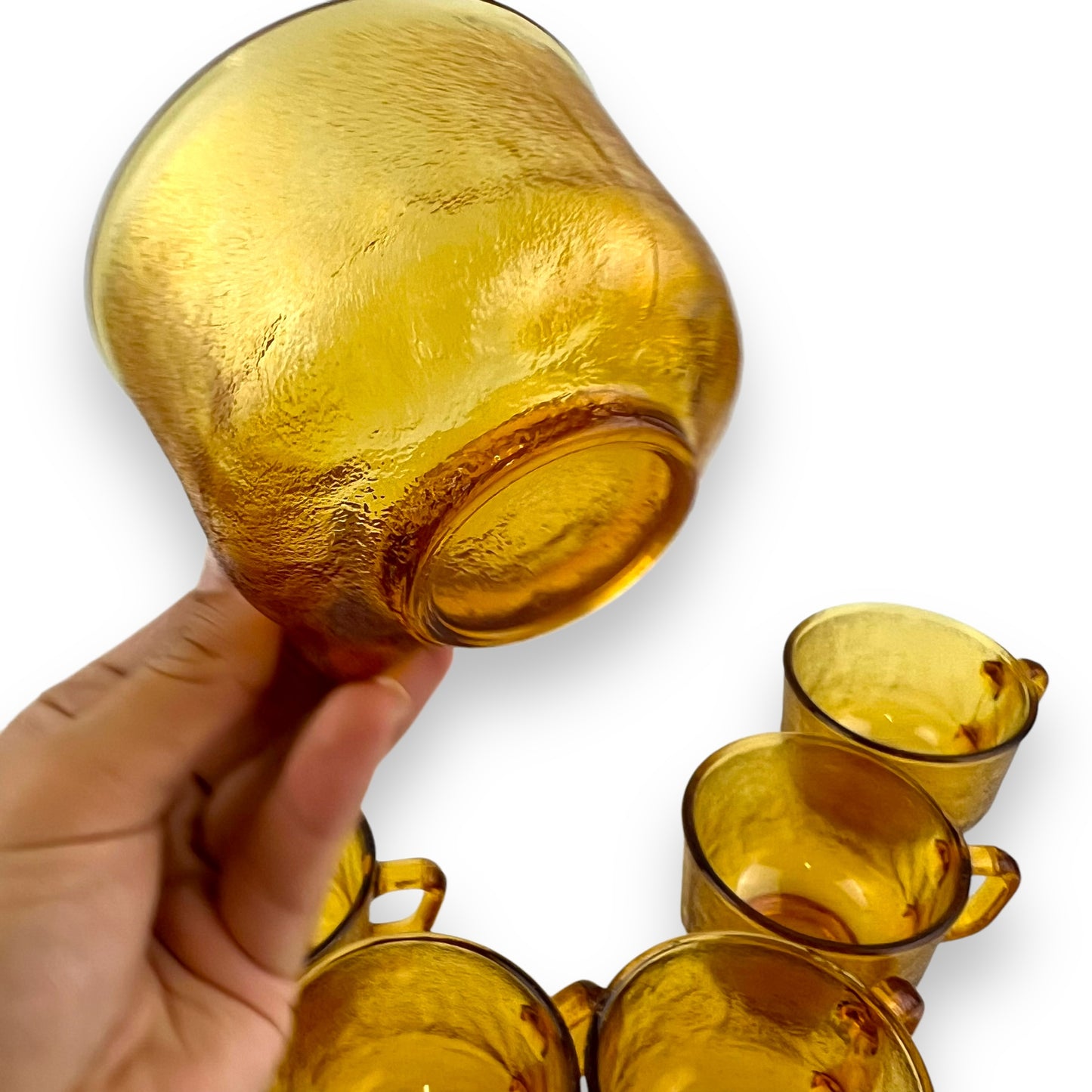 Arcoroc Sierra Amber glass cup set of 6