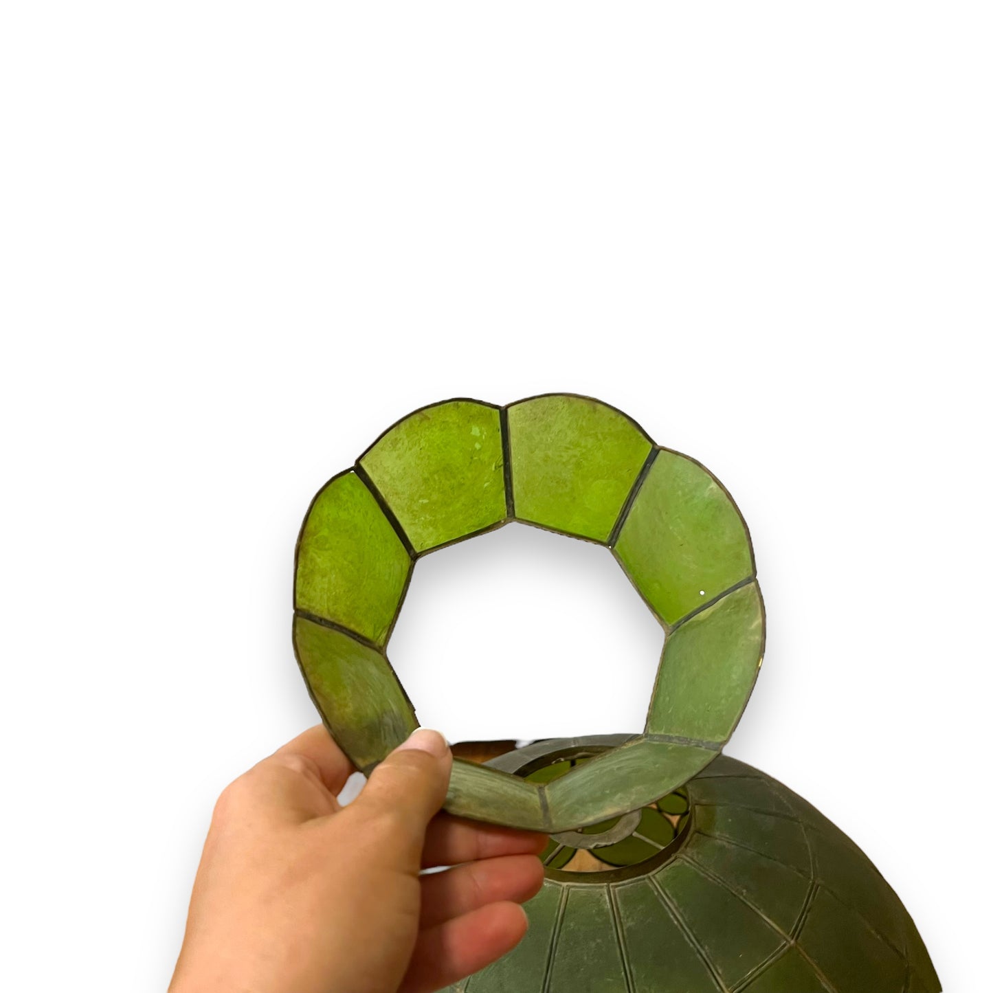 Green Capiz Shell Pendant Light Shade