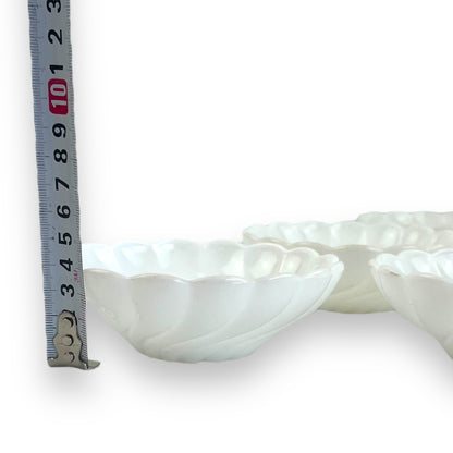 Set of 6 Vintage Milk Glass Bowls
