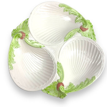 Shell Trio Platter white & green