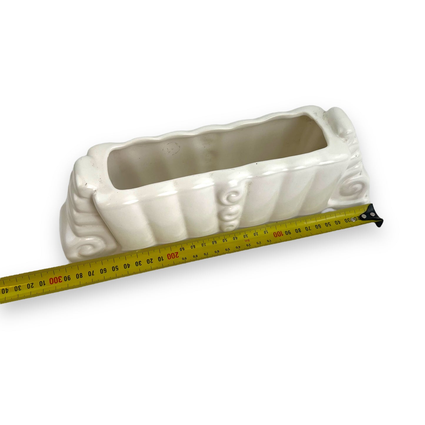 Diana Pottery Trough Vase white