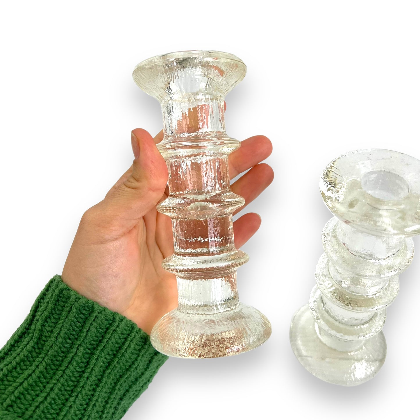 Littala Festivo Pillar Candlestick holder pair 15cm tall