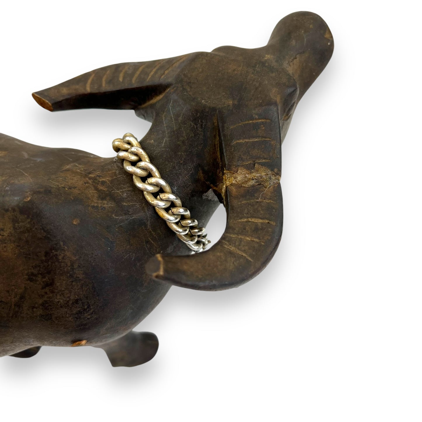 Wooden Buffalo Statue