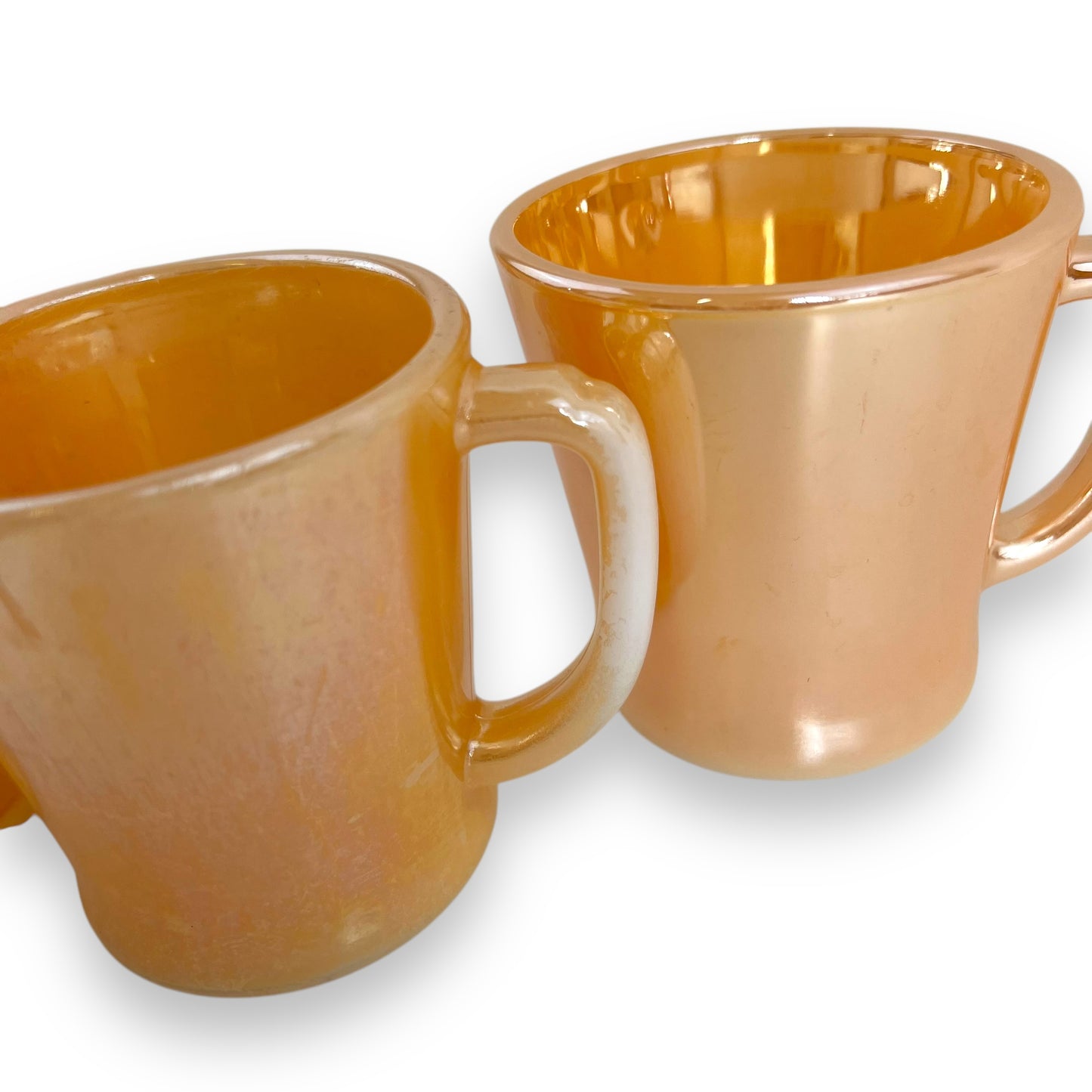 FireKing ware Orange Lustre Cup Set of 5
