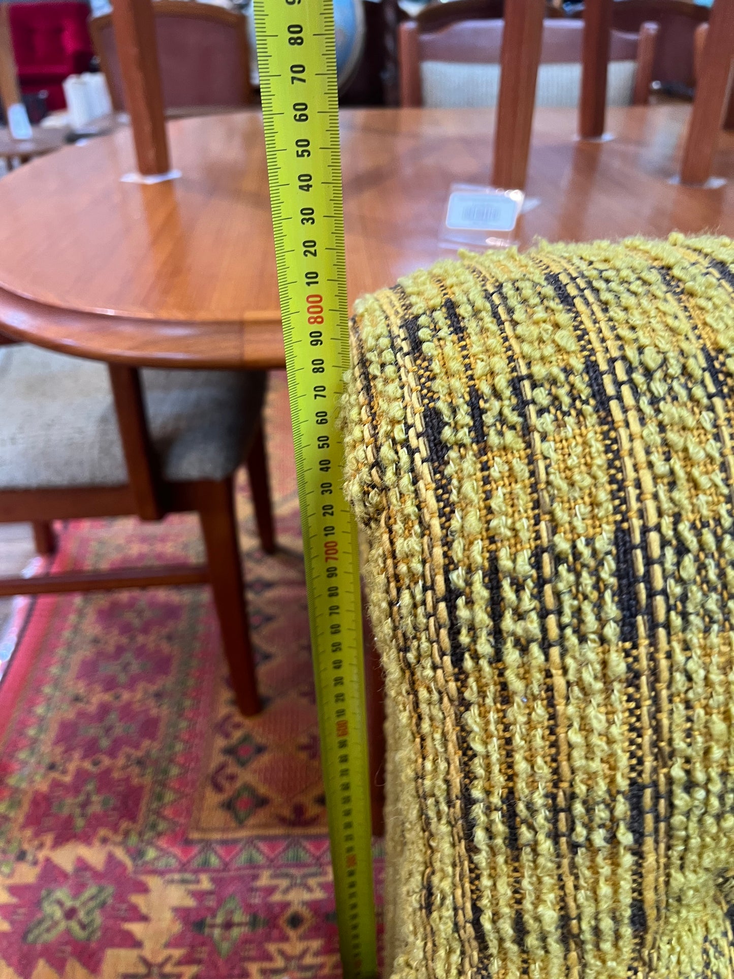 1970s Mustard Yellow Textured Fabric 2-Seater Lounge