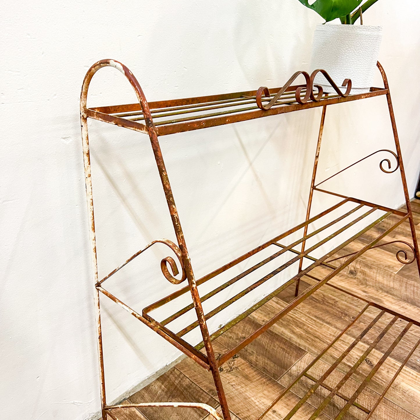 Vintage rusty plant stand