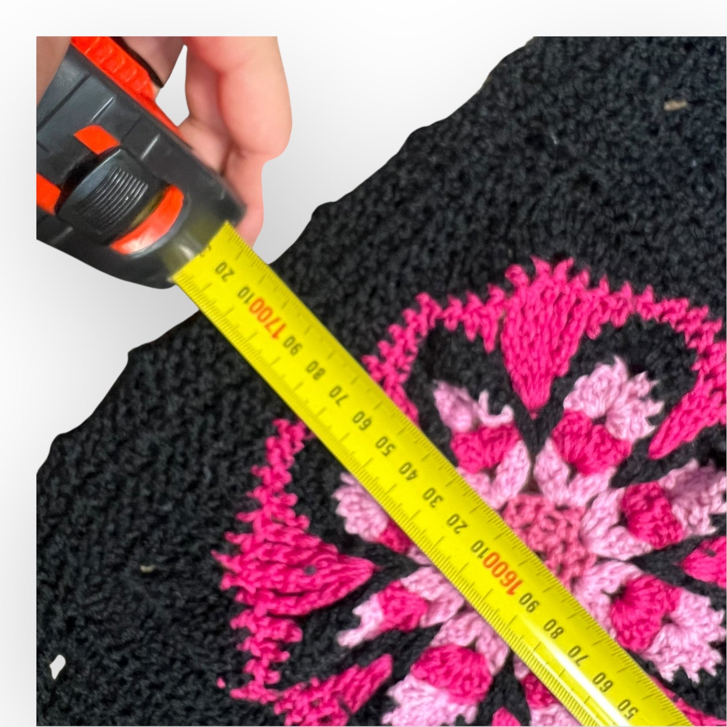 Bright Multicolour Flower Motif Crochet Blanket