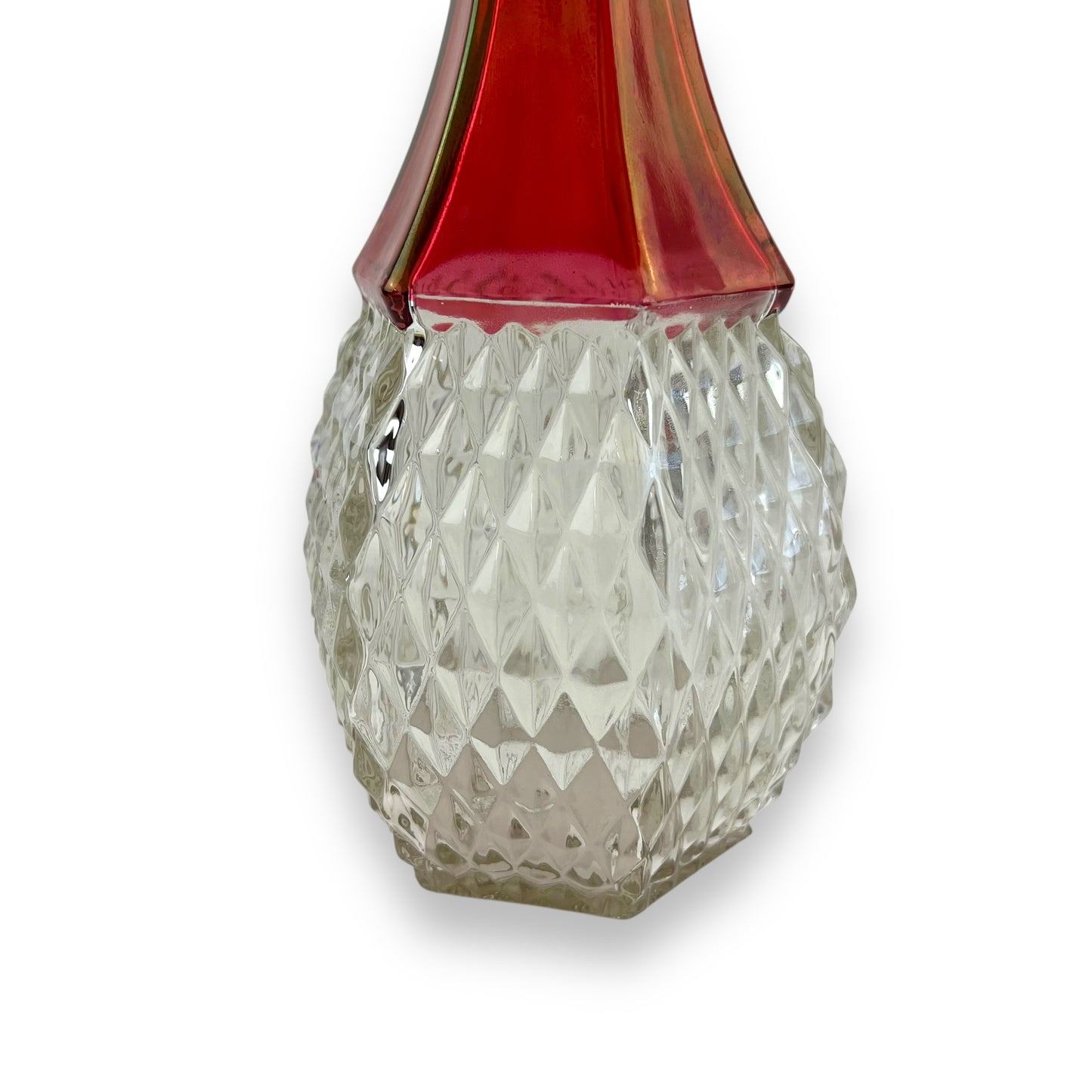 Indiana Glass King's Crown Diamond Point Decanter