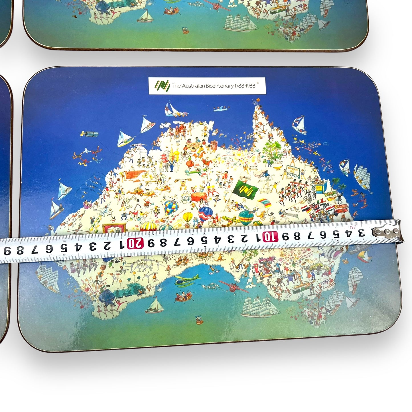The Australian Bicentenary 1788-1988 Placemat Australian Map Set of 6