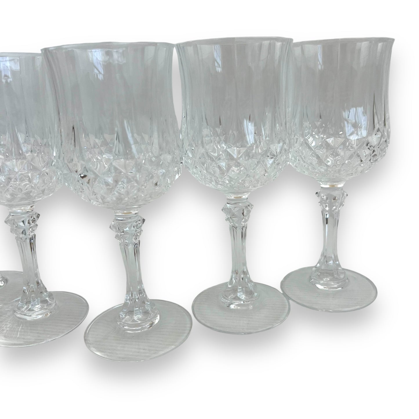 Set of 6 Cristal d’Arques Vintage Wine Glasses