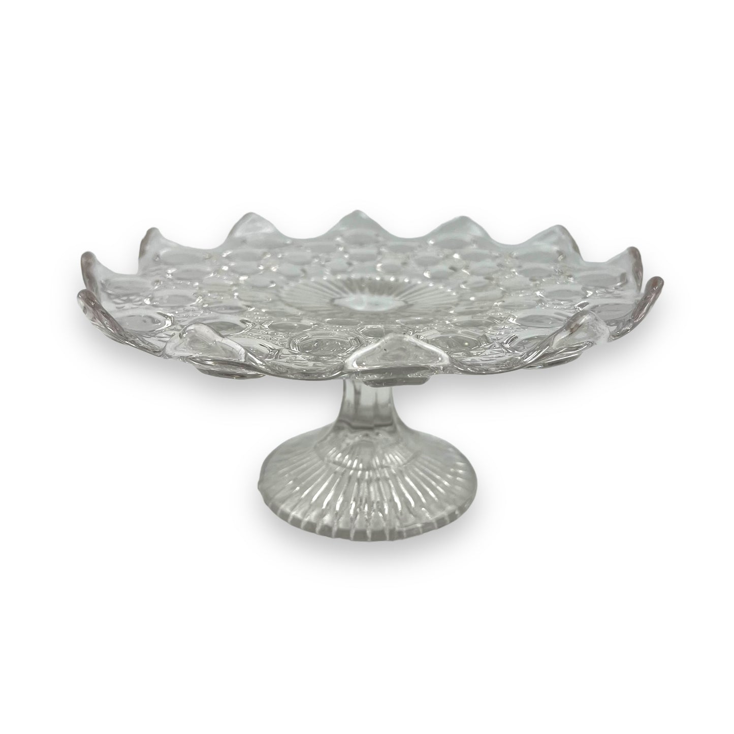 Glass Circle Pattern Cake Stand