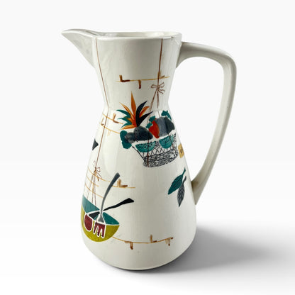Mid-Century Abstract Fruit Ceramic Jug