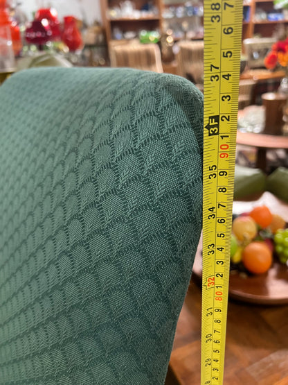 Fler Mid-Century High Back Armchair – Green Upholstery