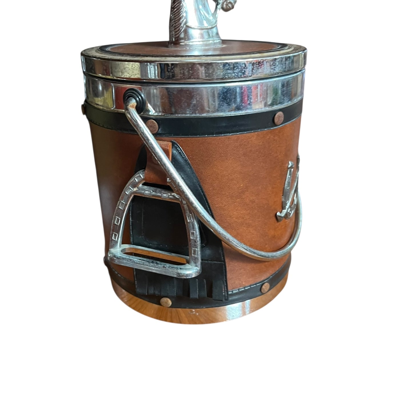 Equestrian Ice Bucket – Horse Head Lid & Vinyl Wrap