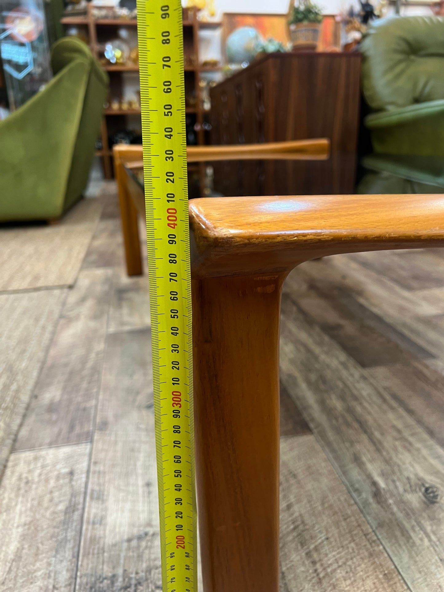 Tessa T21 Coffee Table | Mid Century Smoked Glass & Timber Coffee Table