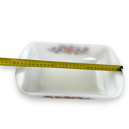 Crown Pyrex Casserole Dish Orange flower and tealight warmer stand