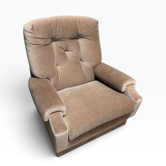 #2 Taupe Button Tufted Upholstered Lounge Chair