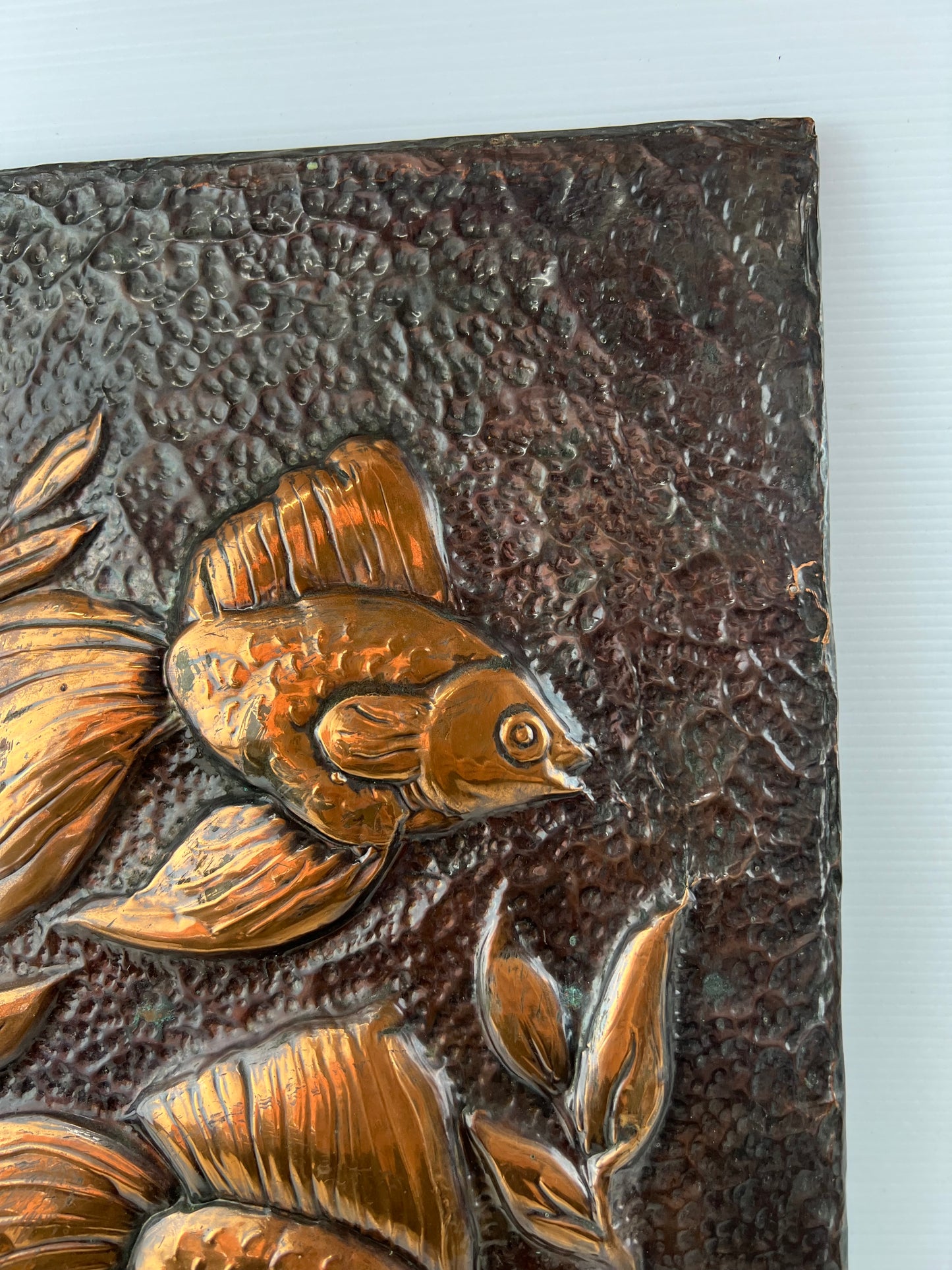 Hand-Hammered Copper Fish Wall Art
