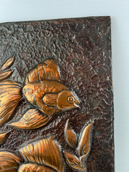 Hand-Hammered Copper Fish Wall Art