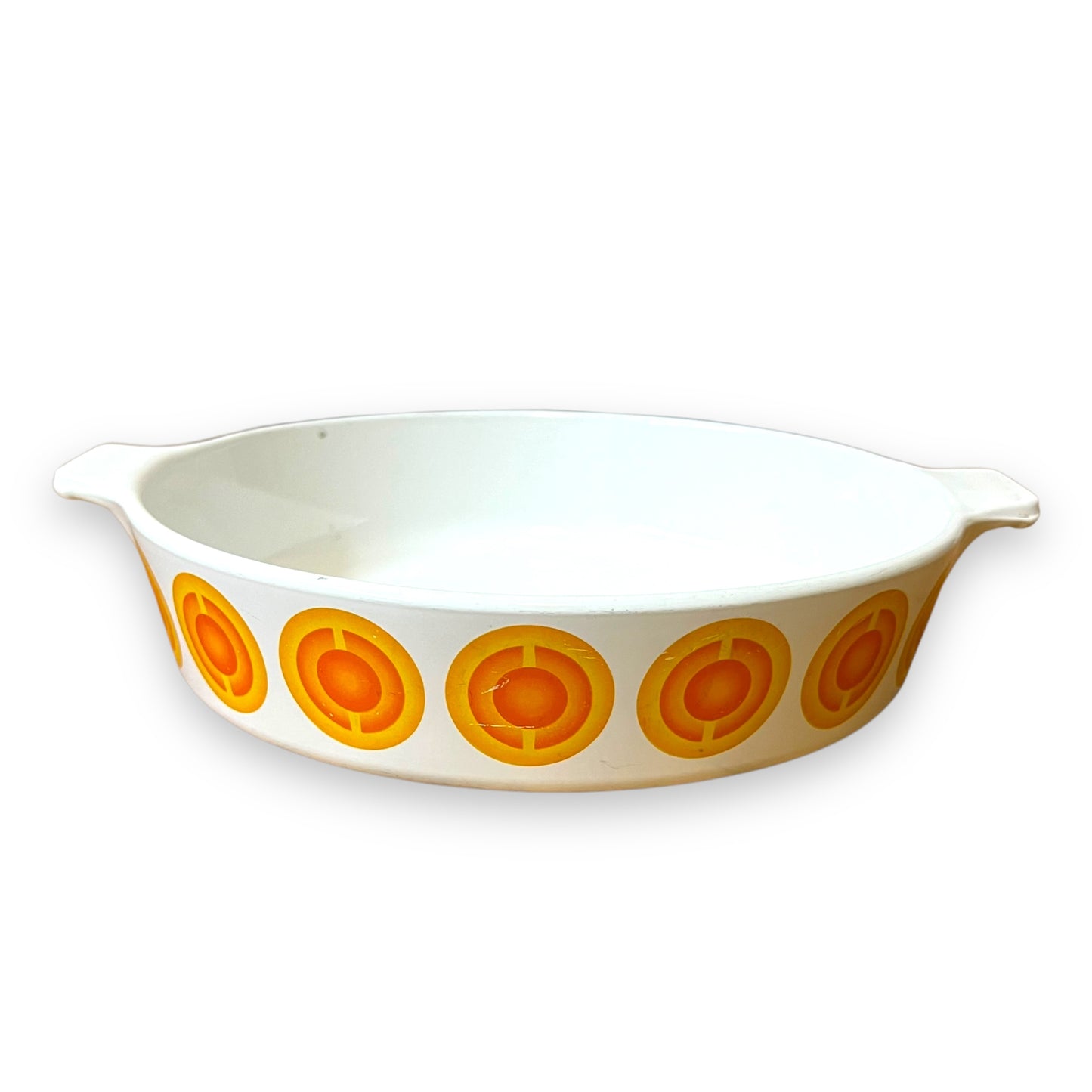 Pyrosil Electro Oval Baking Dish - Retro Orange Design, Made in the Netherlands (No Lid)