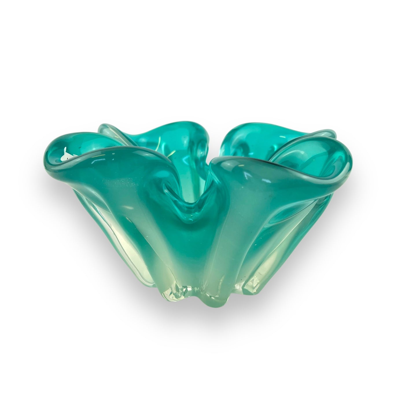 Light Blue Art Glass Dish
