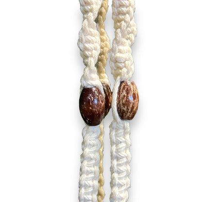 Macrame Plant Pot Holder with wooden Beads