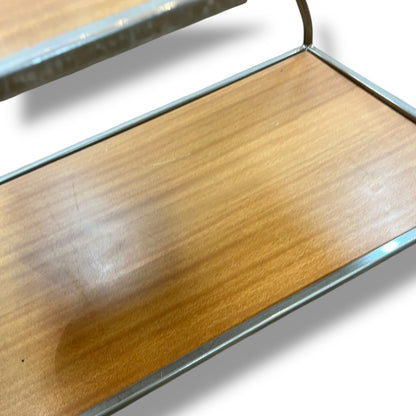 Chrome & Laminate Drinks Trolley with Removable Tray