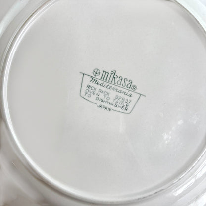 Set of 5 Mikasa Mediterrania Dinner Plates - Rick Rack Pattern - Made in Japan