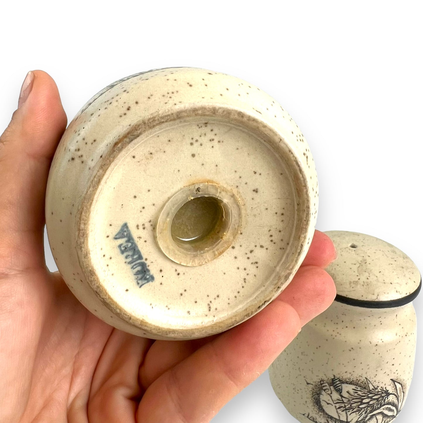 Speckled wheat art salt and pepper shaker set