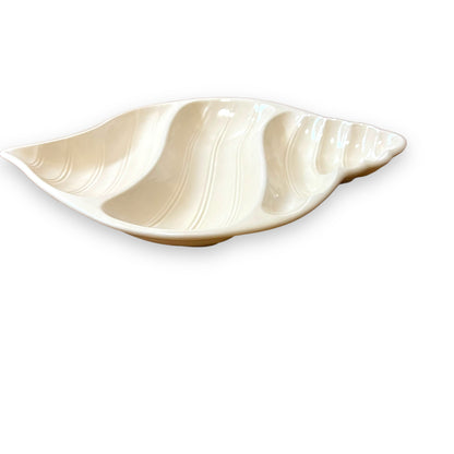 Beige Shell-Shaped Serving Platter
