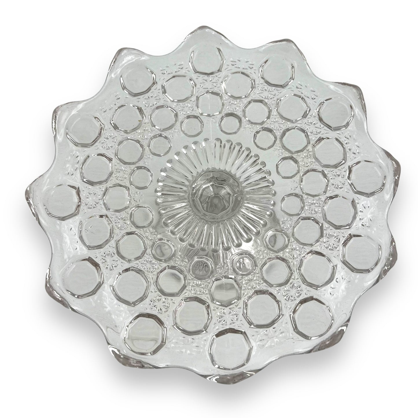 Glass Circle Pattern Cake Stand