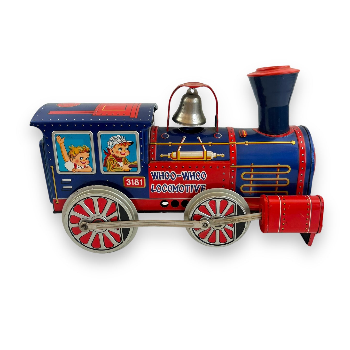 “Whoo-Whoo Locomotive” Tin Toy Train with Bell