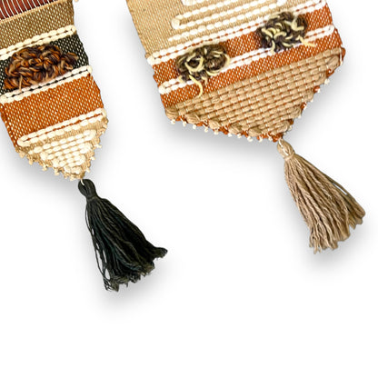 Don Freedman Style Brown Woven Wall Hanging Tapestry