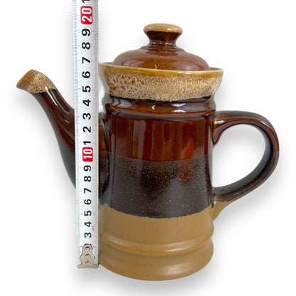 Ceramic Teapot with Brown Gradient Glaze