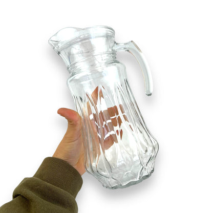 Large clear glass water/cocktail jug