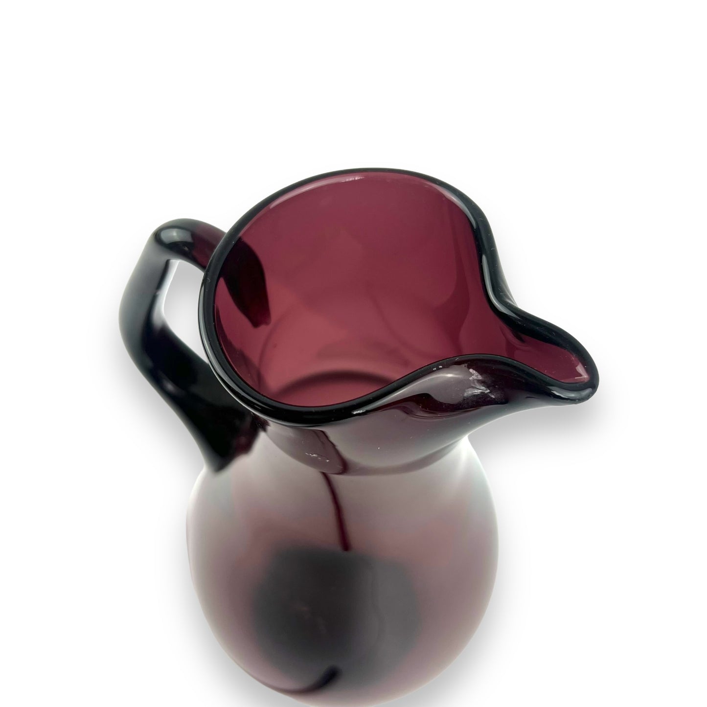 Purple Glass Carafe Jug and stirrer