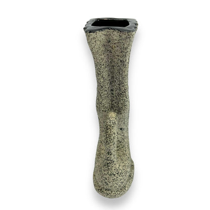 Textured Swan Vase White & Black