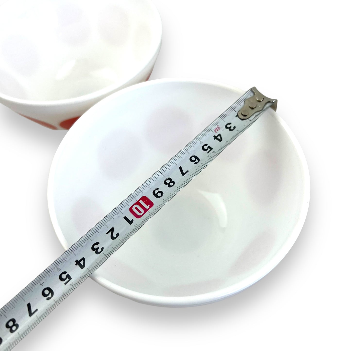 Red dot bowl set of 4
