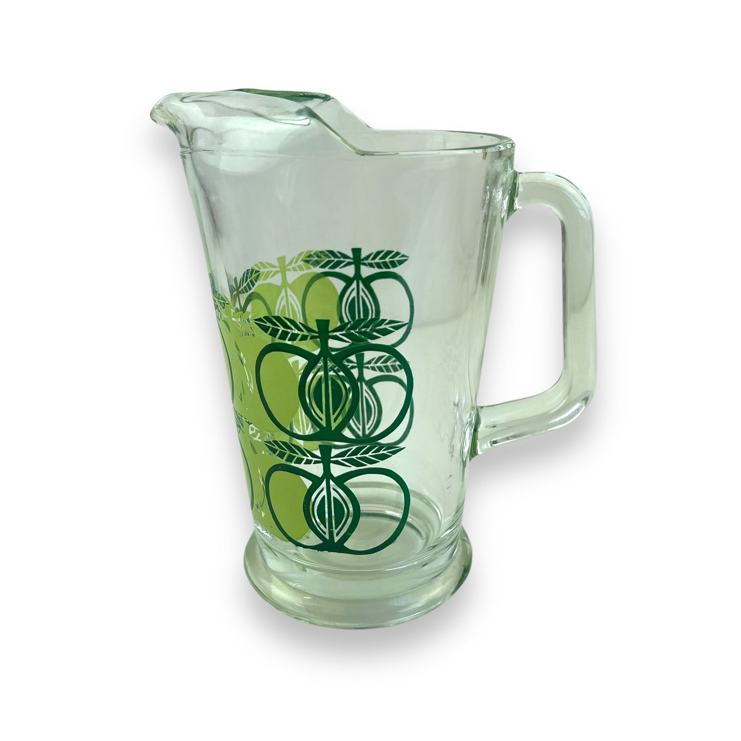 Green Apple Pattern Glass Jug