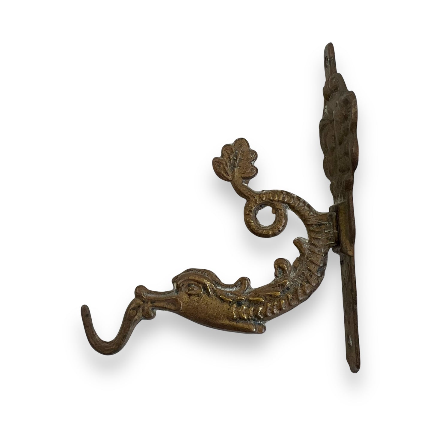Brass wall hook for bell or keys